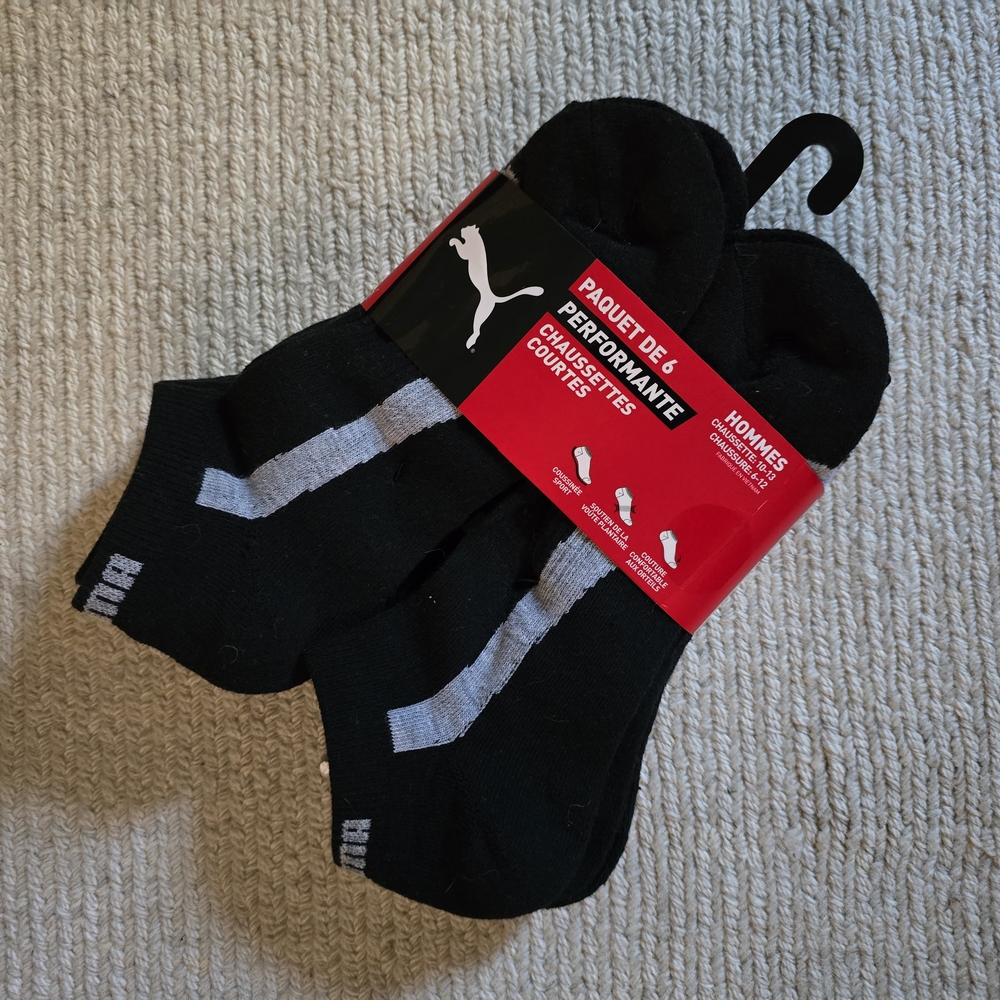 Puma Men's Black Performance Socks